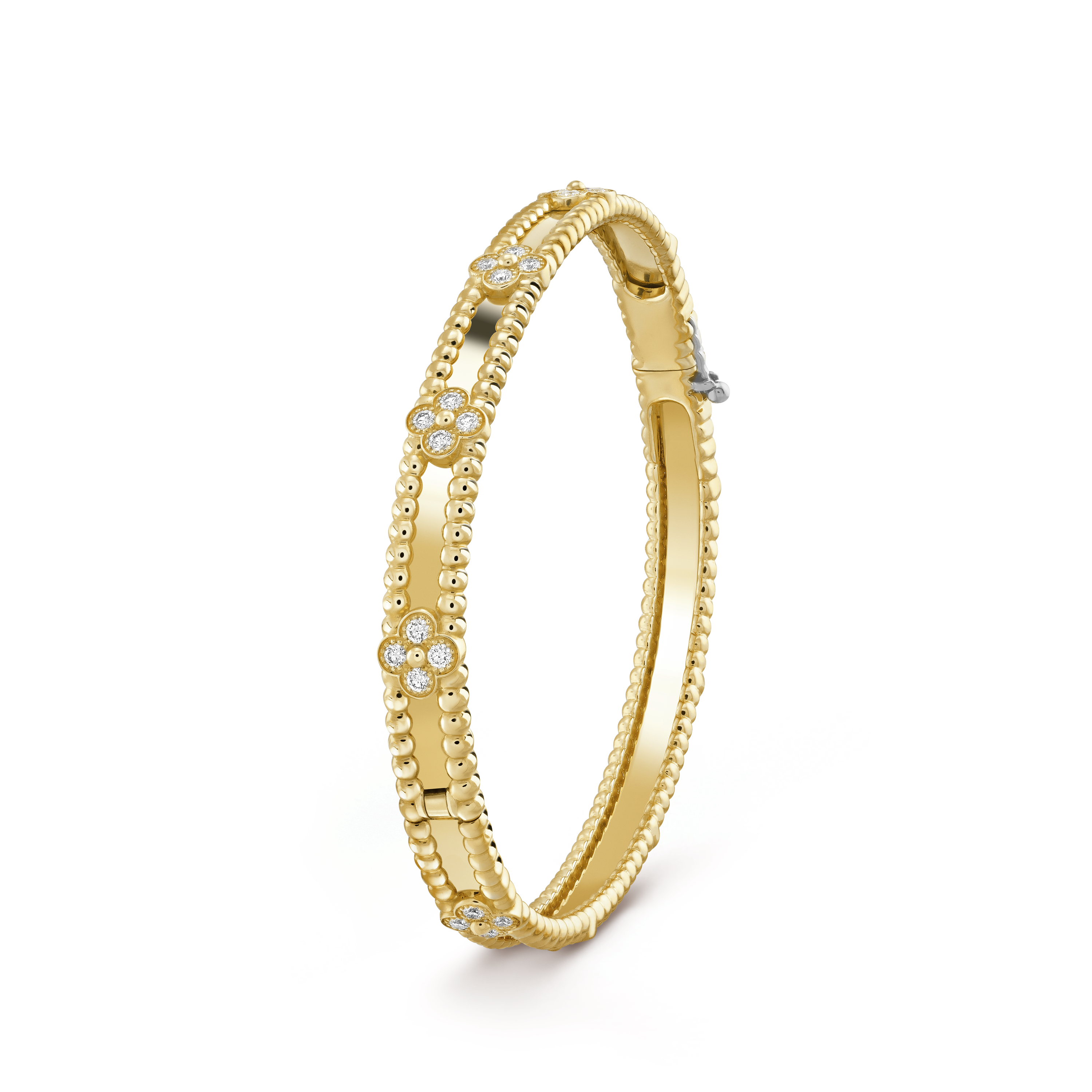 18K Perlée Sweet Clovers Small Bracelet