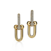 18K T HardWear Large Link Diamonds Earrings