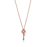 18K T Keys Woven Diamonds Medium Necklace