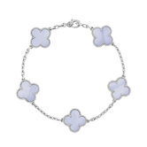 18K Vintage Alhambra Five Motifs Chalcedony Bracelet