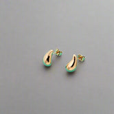 18K T Horn Earrings